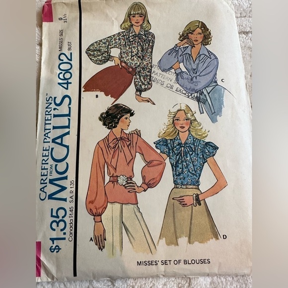 Vintage Butterick and McCall’s patterns - dresses and blouses - size 8 - Picture 2 of 9